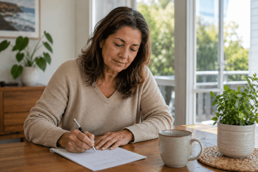 A friend writing a support letter as proof of relationship for a partnership visa application